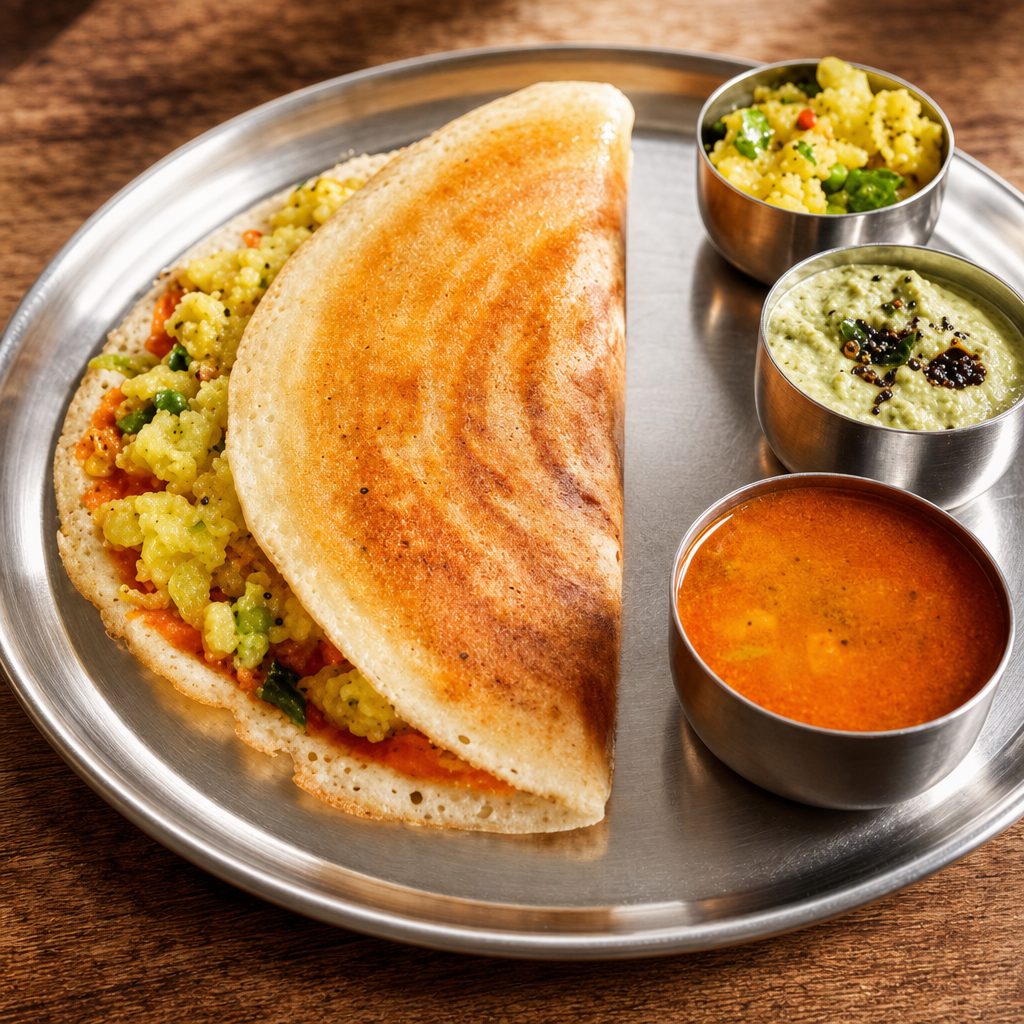 Masala Dosa  & Dessert combo (Pick 2/3) - Vegan.