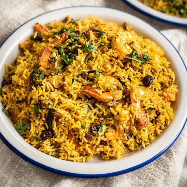 Shrimp Biryani - Non Vegan.