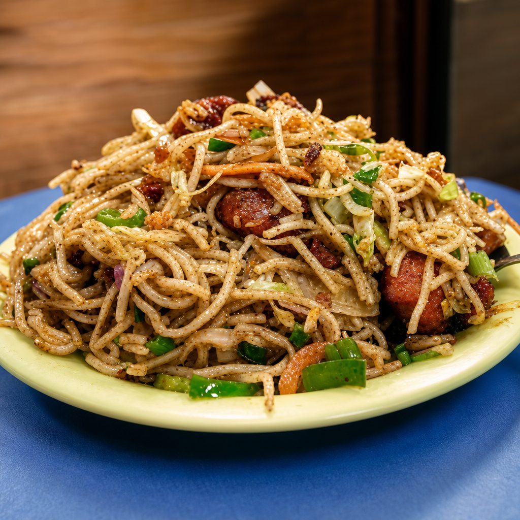 Hakka Noodles Chilli Gobi - Vegan.