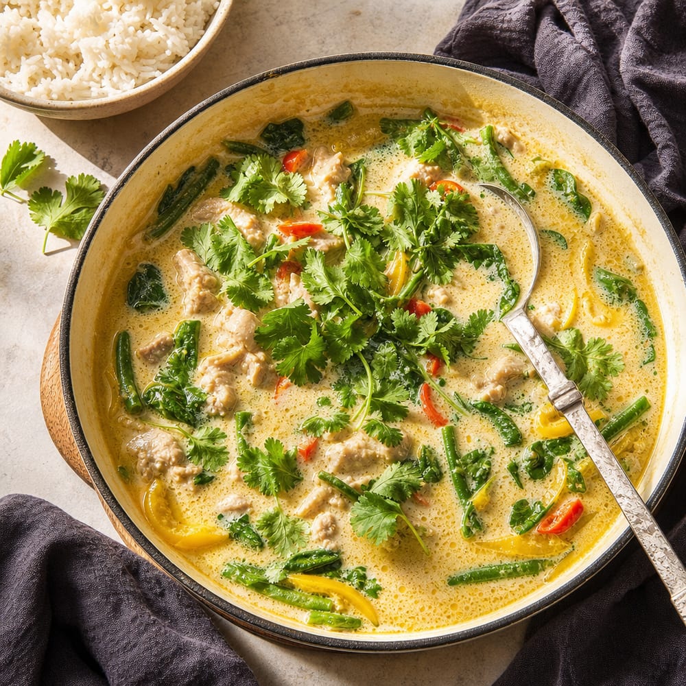 Beef Green Curry (Halal).