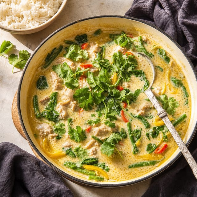 Beef Green Curry (Halal).