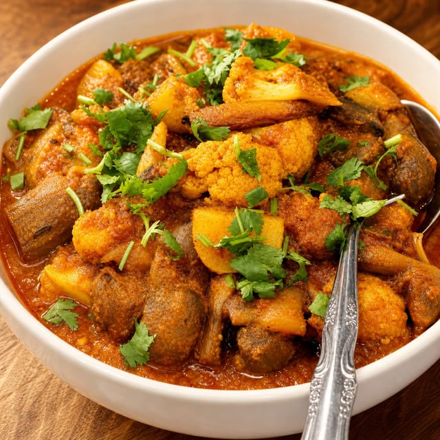 Mushroom Vindaloo (HOT).