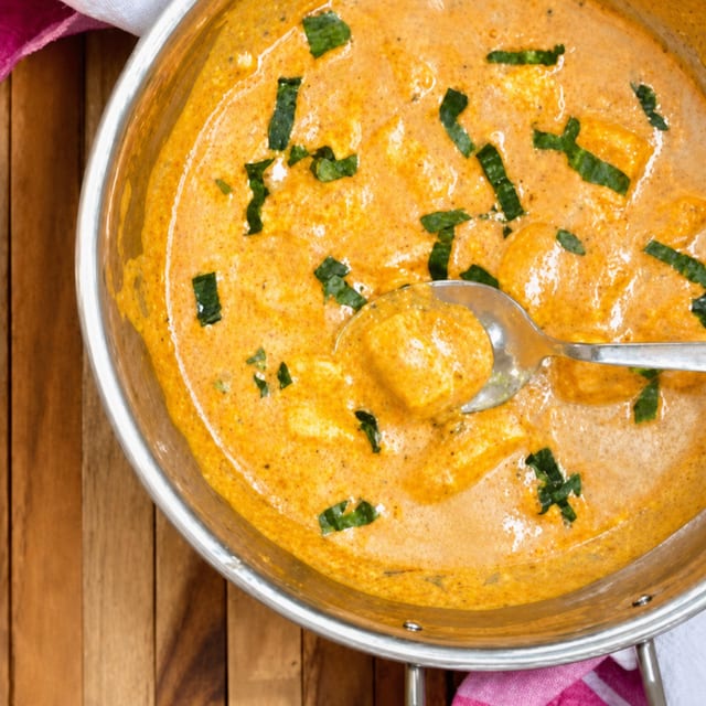 Shahi Paneer Korma (Non-Vegan, Gluten free).