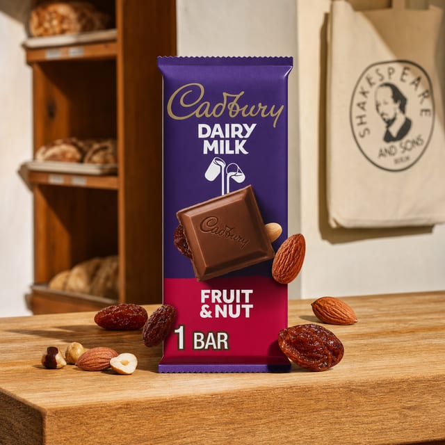 Cadbury Dairy Fruit & Nut chocolate bar 48gms.