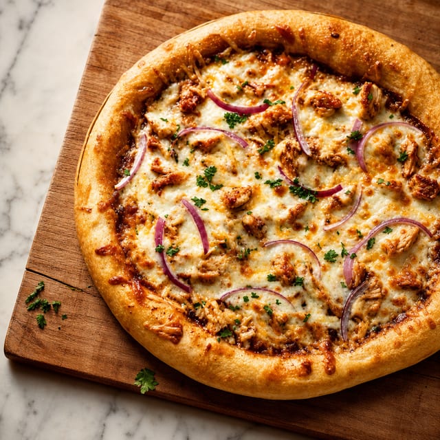 BBQ Chicken Pizza.