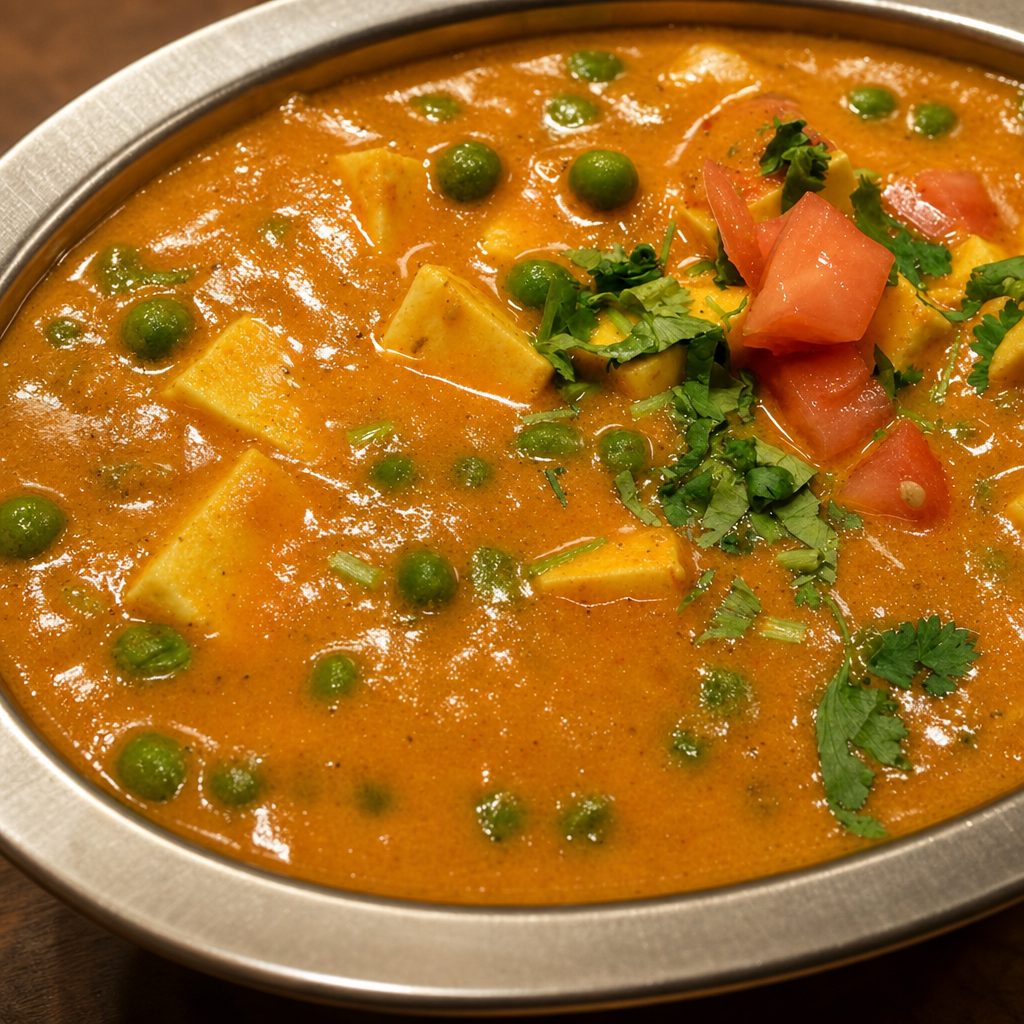 Matar Paneer (Non-Vegan ,Gluten free).