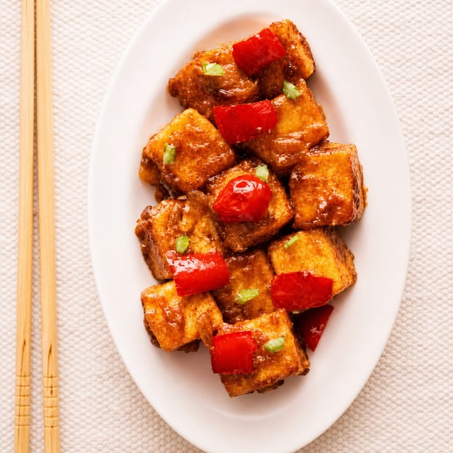 Paneer Manchurian (10) - Non Vegan.