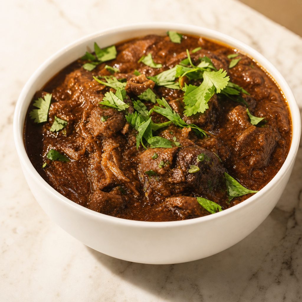 Mutton Vindaloo (HOT) - (Bone in Goat, Halal).