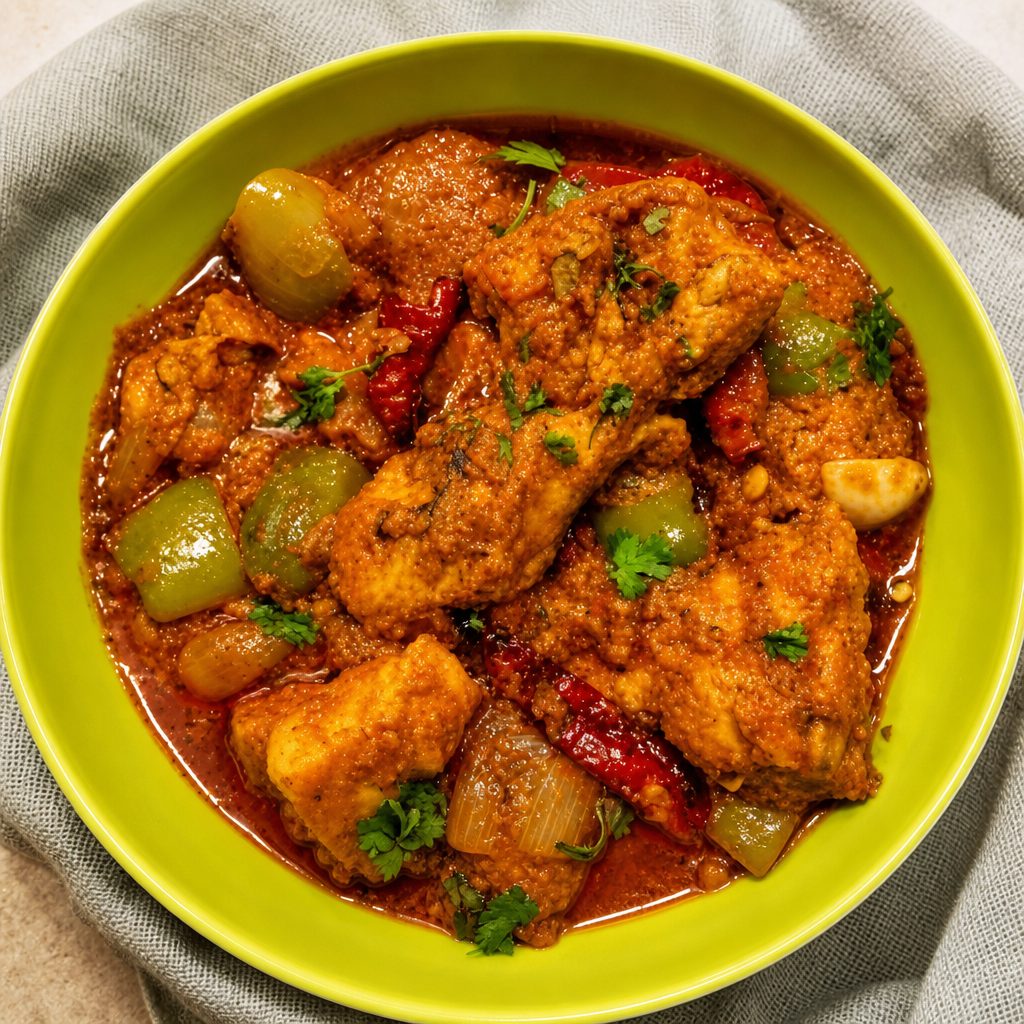 Kadai Chicken Masala-Halal, Gluten free.