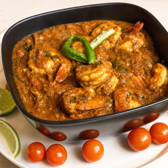 Shrimp Vindaloo (HOT).
