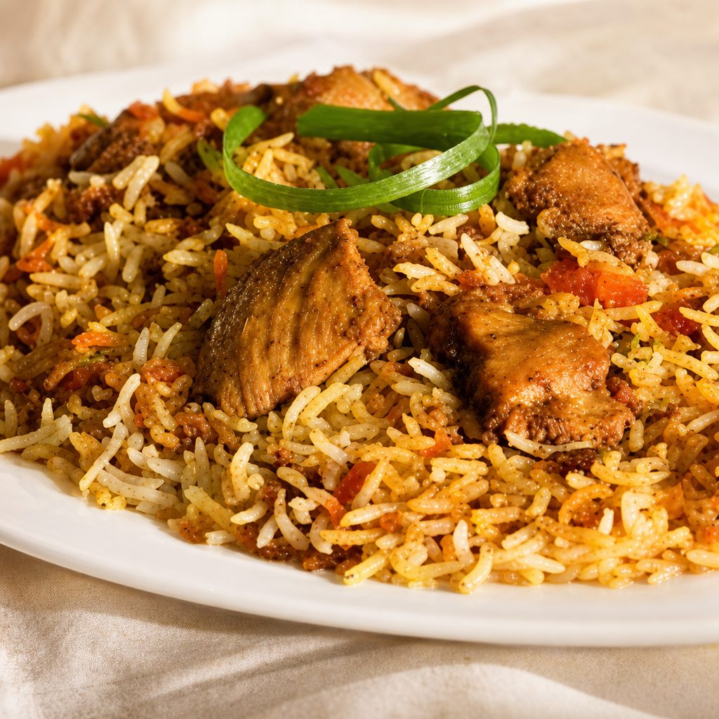 Chicken Biryani (Halal) - Non Vegan.