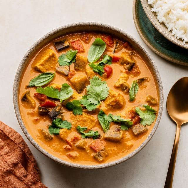 Chicken Thai Red Curry -Halal, Gluten free.