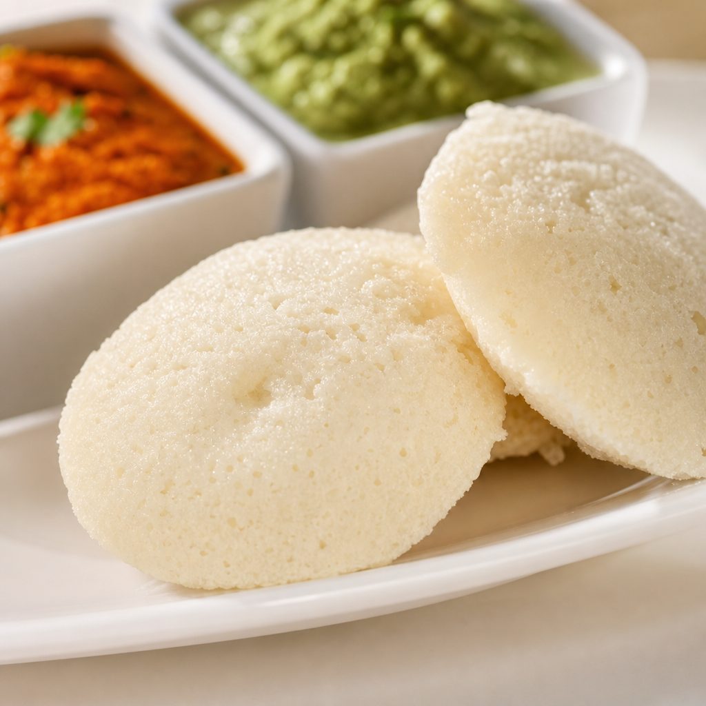 Idli Sambhar (4) - Vegan.
