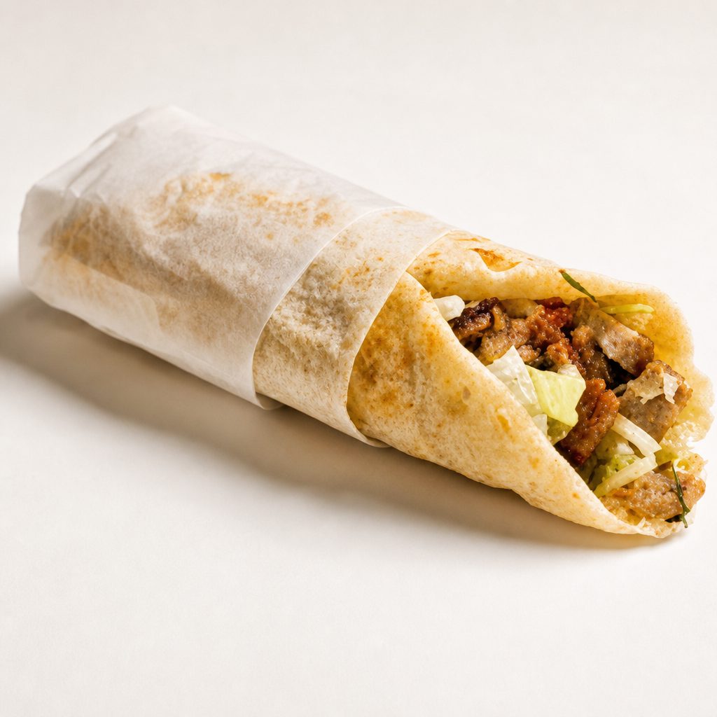 Aloo Matar Kati roll - Vegan.