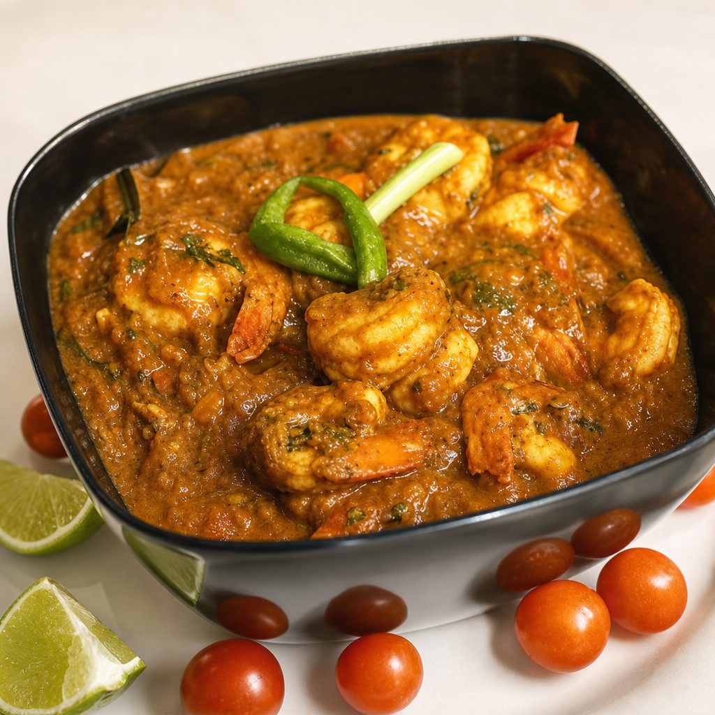 Shrimp Chettinad Curry.