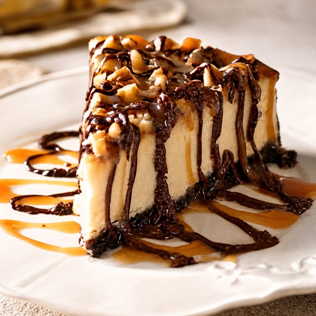 Turtle cheesecake.