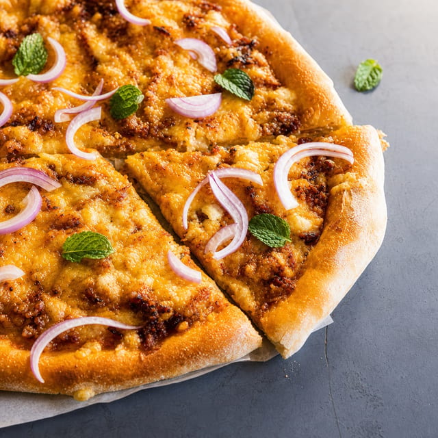 Butter Chicken Pizza (Creamy Indian Favorite).