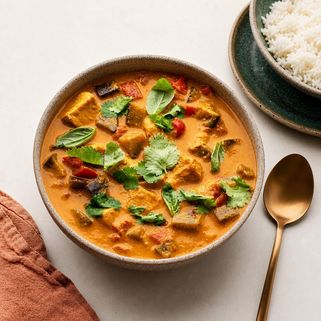 Shrimp Thai red curry.