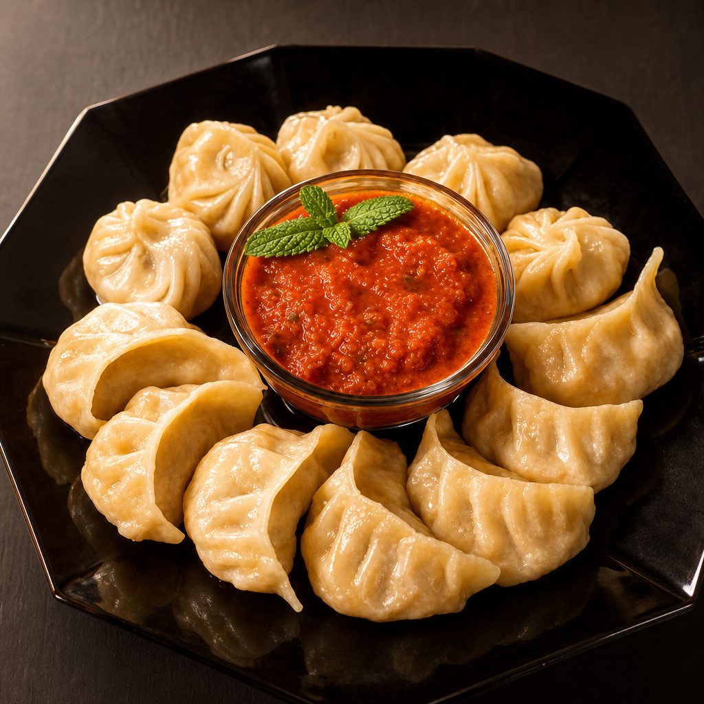 Steamed Schezwan Dumplings – (6).