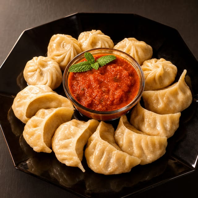 Steamed Schezwan Dumplings – (6).