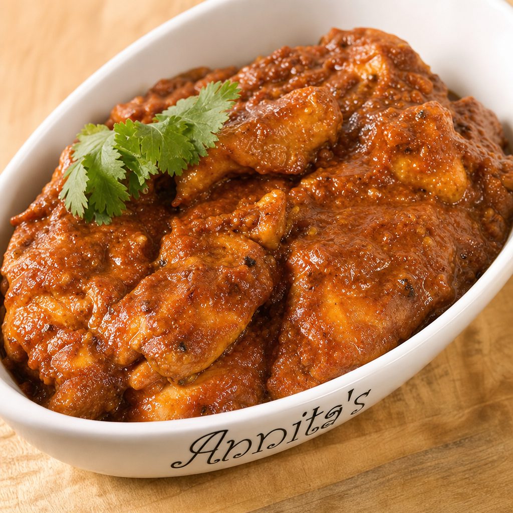 Chicken Vindaloo (HOT) - Halal, Glutenfree.