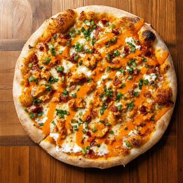 Achari Chicken Pizza.