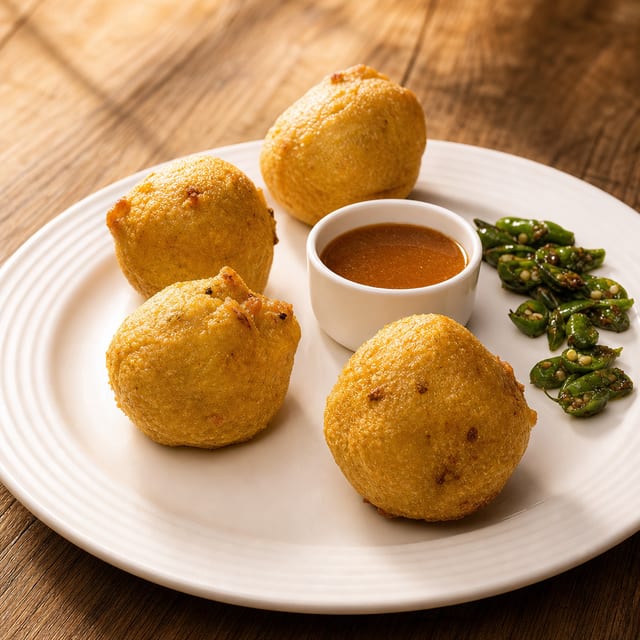 Aloo Bonda (4) - Vegan.
