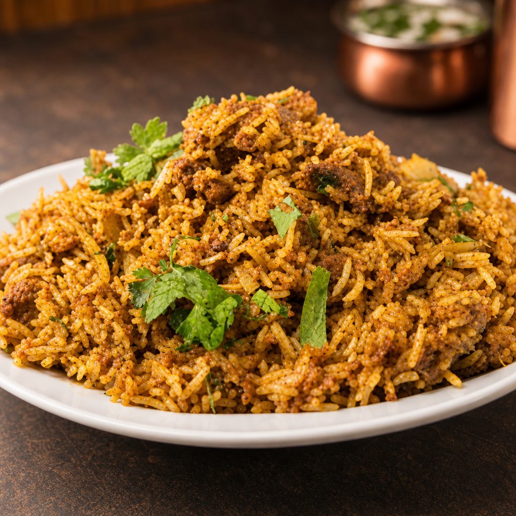 Lamb Biryani (Halal) - Non Vegan.