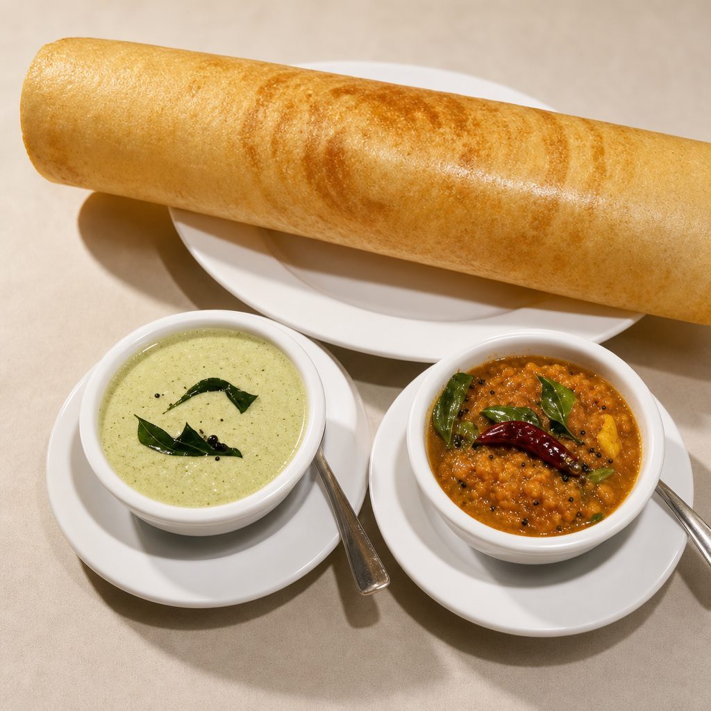Ghee Roast Dosa - Non Vegan, Gluten free.